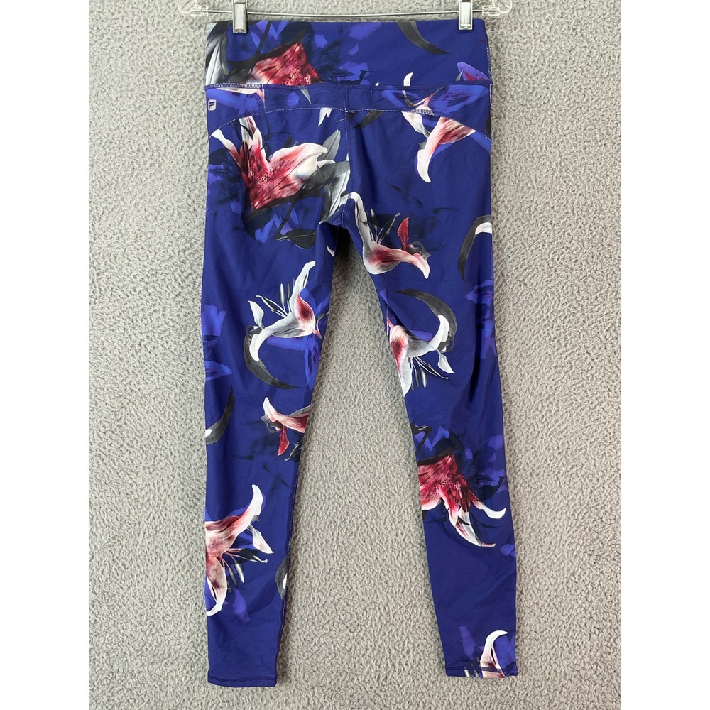 Fabletics Floral‎ Leggings Womens S Purple Tropical Lily High Rise Excellent